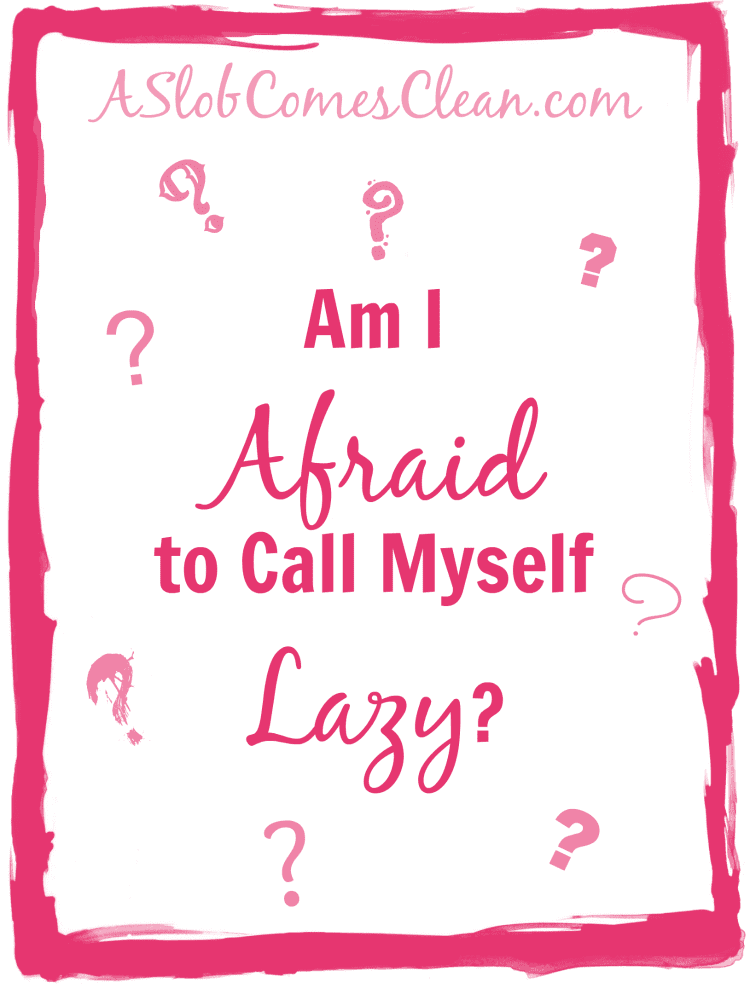 Am I Afraid to Call Myself lazy - A Slob comes Clean