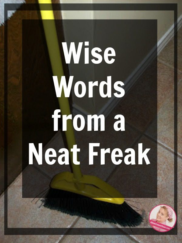 Wise Words from a Neat Freak sweep floors daily tasks at ASlobComesClean.com