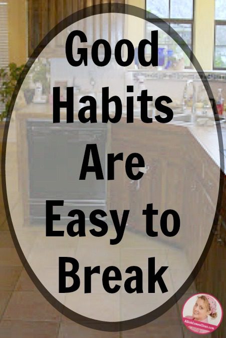 Good Habits are Easy to Break routines and methods at ASlobComesClean.com