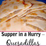 Supper in a Hurry - Quesadillas at ASlobComesClean.com