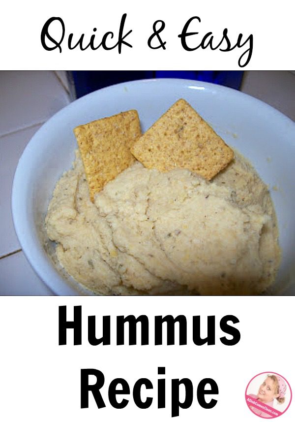 Hummus Recipe Quick Easy Delicious at ASlobComesClean.com