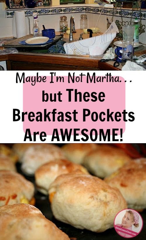Maybe I'm Not Martha but These Breakfast Pockets Are Awesome at ASlobComesClean.com