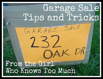 yard sale tips signage