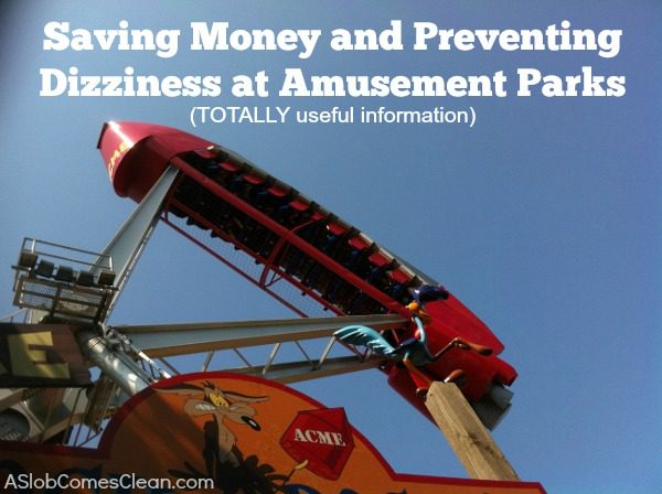 How to Save Money and Prevent Dizziness at Amusement Parks at ASlobComesClean.com (Totally Random but Useful Advice)