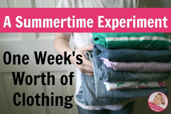 A Summertime Experiment - One Week's Worth of Clothing ONLY at ASlobComesClean.com
