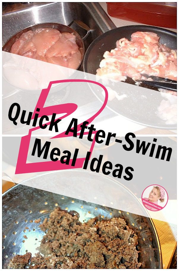 A Couple of Quick After-Swim Meal Ideas Feeding the Kids on Short Notice at ASlobComesClean.com