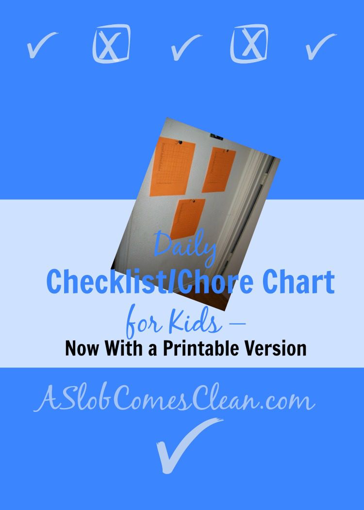 Chore Chart Checklist