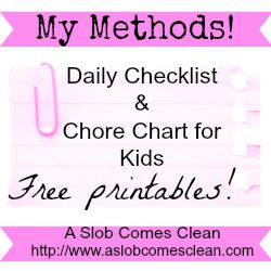 kid chore chart