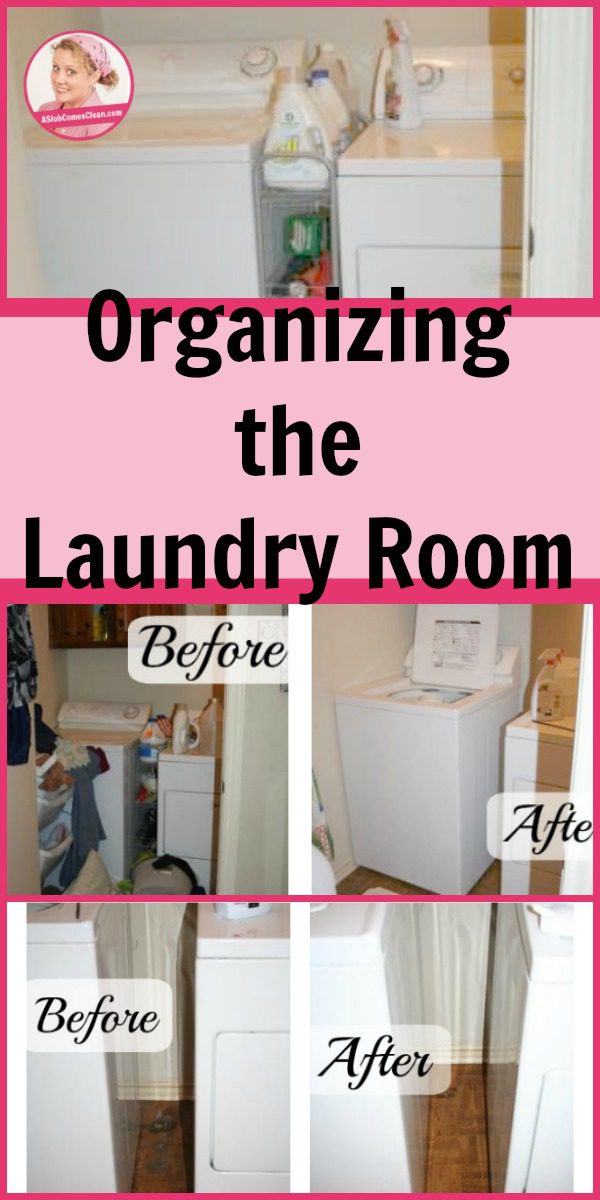 Organizing the Laundry Room pinterest at ASlobComesClean.com