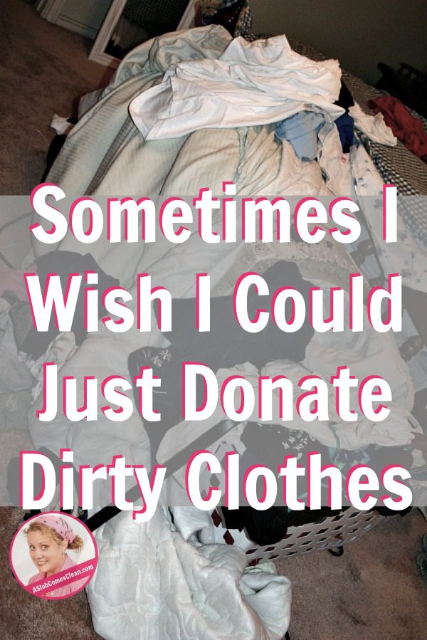 Sometimes I Wish I Could Just Donate Dirty Clothes at ASlobComesClean.com pin
