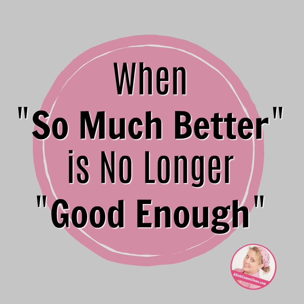 when so much better is no longer good enough declutter manage your home at ASlobComesClean.com