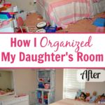 How I Organized My Daughter's Room pin at ASlobComesClean.com