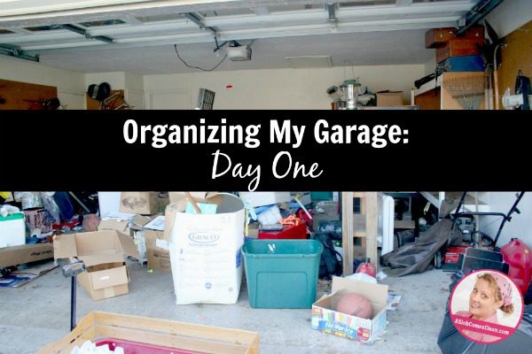 organizing my garage Day One at ASlobComesClean.com Spring Spruce Up