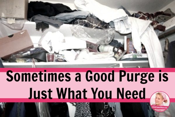 Sometimes a Good Purge is Just What You Need at ASlobComesClean.com