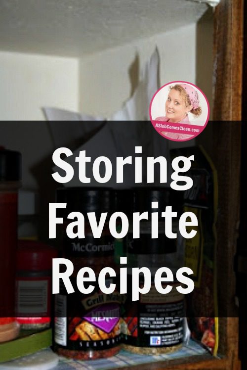 Storing Favorite Recipes at ASlobComesClean.com