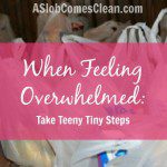 When Feeling Overwhelmed Take Teeny Tiny Steps - A Slob Comes Clean