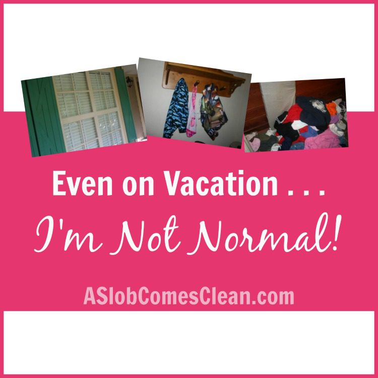 Even on Vacation ...I'm Not Normal - A Slob Comes Clean