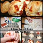 Pizza Snowballs - a pizza pocket recipe kids can make for picnic meal at ASlobComesClean.com
