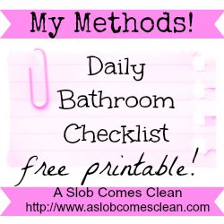 bathroom checklist