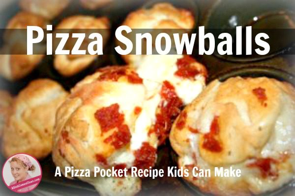 easy pizza snowballs a pizza pocket recipe kids can make for a picnic meal at ASlobComesClean.com fb