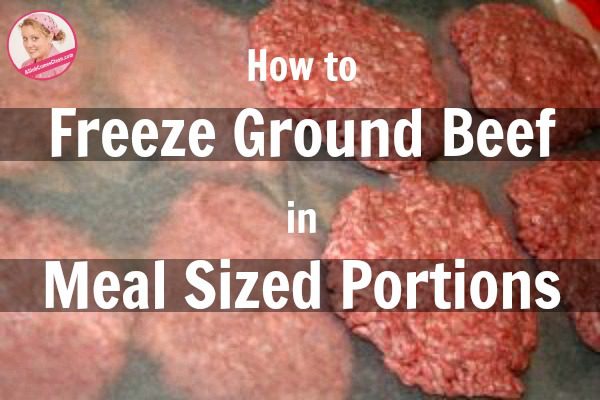 How I Freeze Ground Beef (Hamburger) in Meal Sized Portions hamburger at ASlobComesClean.com