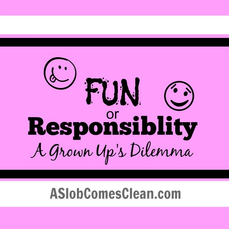 Fun or responsibility a grown up s dilemma dana k white a slob