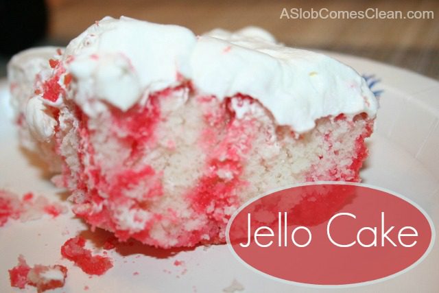 How to Make Jello Cake (My FAVE) at ASlobComesClean.com