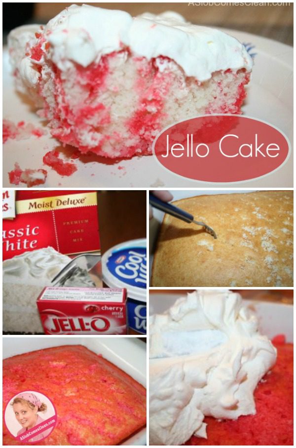 How to Make My Favorite Jello Cake Recipe at ASlobComesClean.com