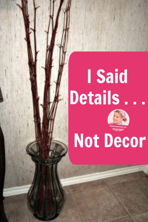 I Said Details . . . Not Decor pin at ASlobComesClean.com