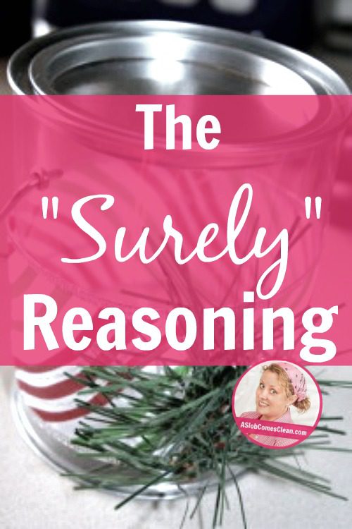 The Surely Reasoning pin at ASlobComesClean.com