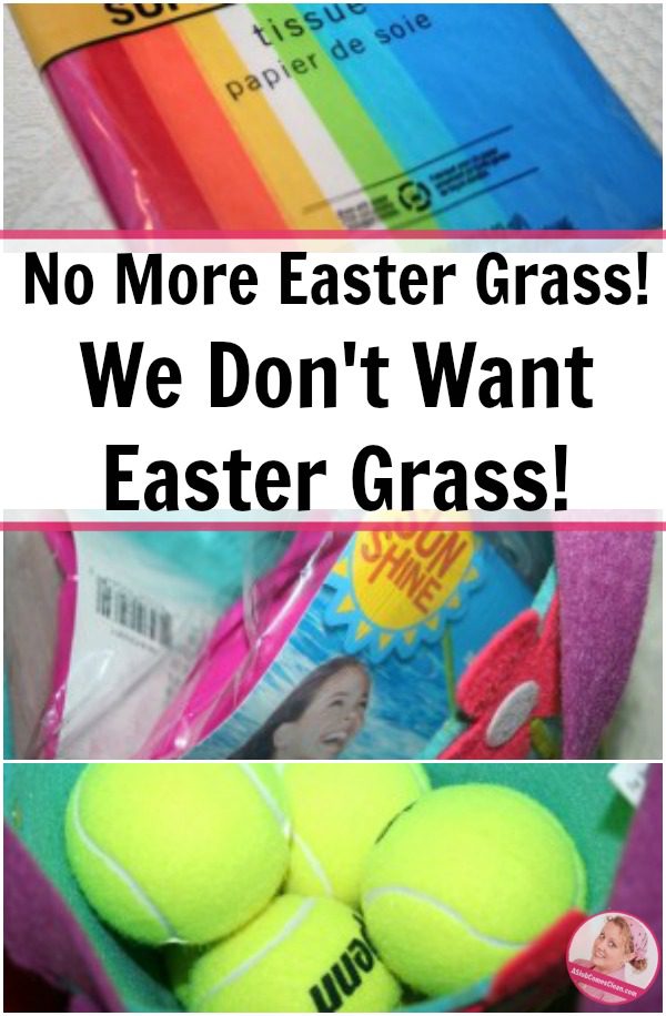 No More Easter Grass! We Don't Want Easter Grass! Use Tissue Paper in Easter Baskets at ASlobComesClean.com