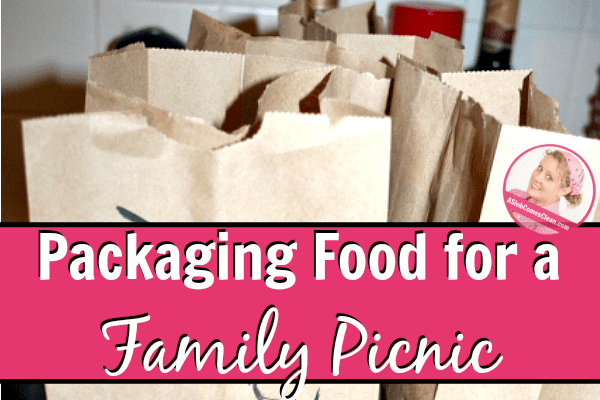 packaging food for a family picnic at ASlobComesClean.com fb