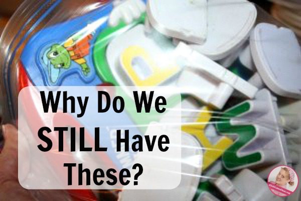 why do we still have that at ASlobComesClean.com decluttering toys for garage sale