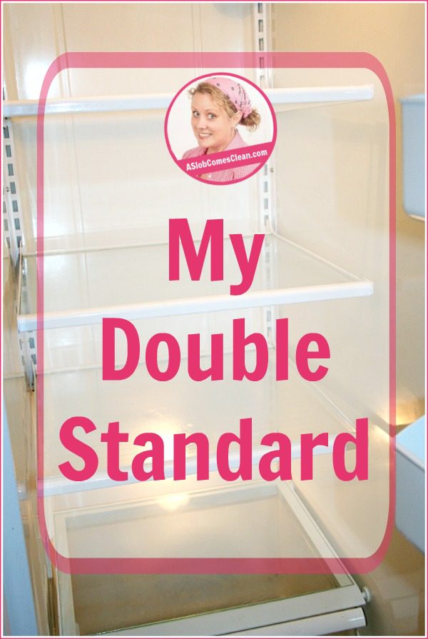 My Double Standard pin at ASlobComesClean.com