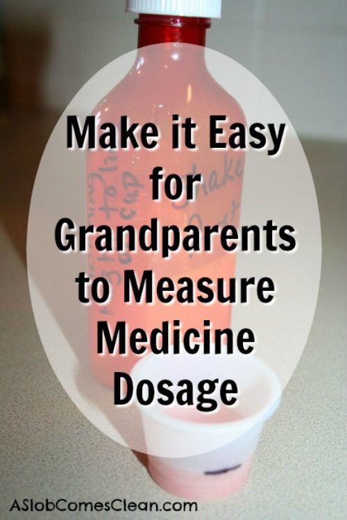 Make it easy for grandparents to measure medicine dosage at ASlobcomesClean.com