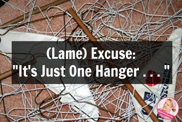(Lame) Excuse It's Just One Hanger . . . Slob Vision at ASlobComesClean.com