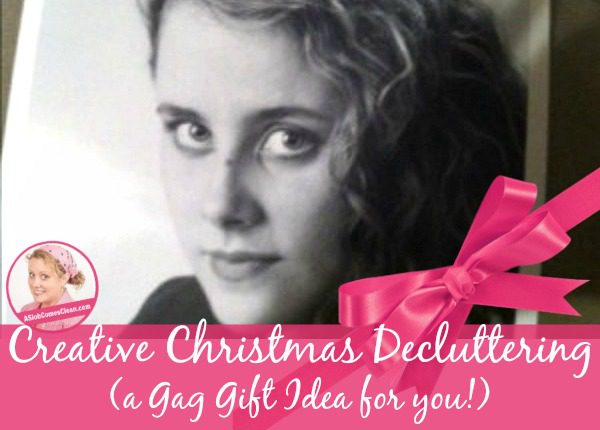 Creative Christmas Decluttering Gag Gift Idea at ASloComesClean.com