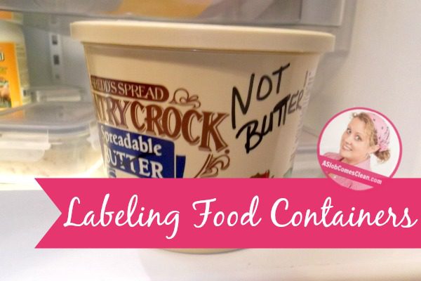 Labeling Food Containers at ASlobComesClean.com