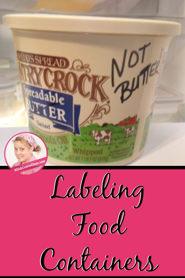 Labeling Food Containers pin at ASlobComesClean.com
