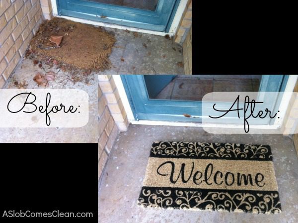 Changing Out My Welcome Mat @ASlobComesClean