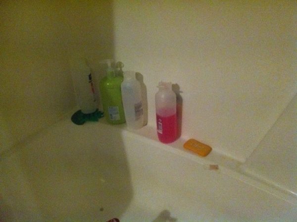 My Messy Shower (Before I Cleaned It)