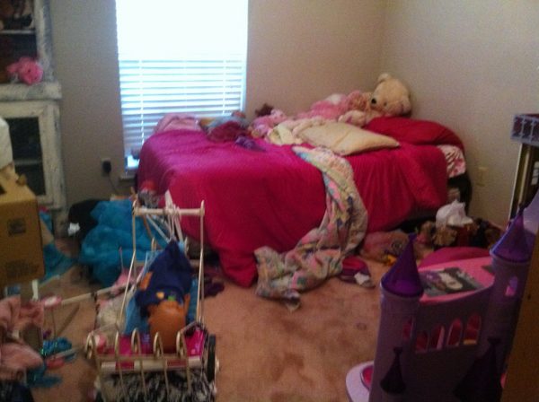 My Daughter's room, AFTER we've worked in there already this week.