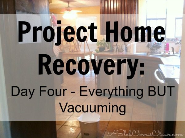 Project Home Recovery - Day Four - Everything BUT Vacuuming