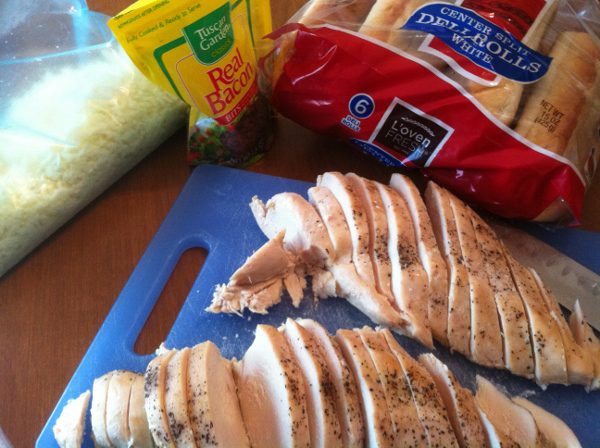 Ingredients for Chicken and Bacon Sub Sandwiches