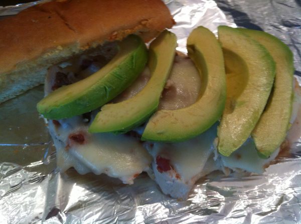Chicken and Bacon Sub with Sliced Avocado