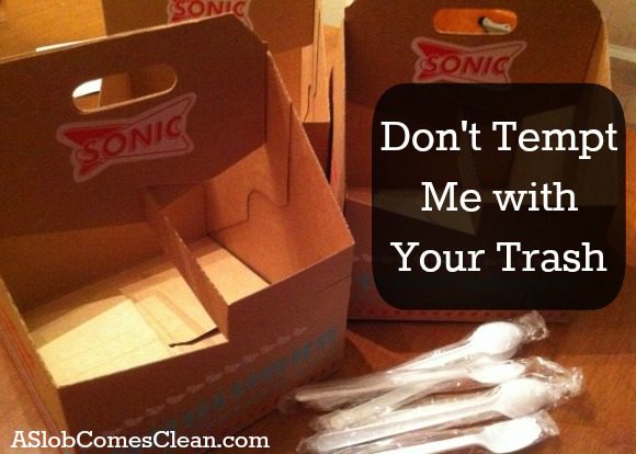 Don't Tempt Me With Your Trash from ASlobComesClean.com