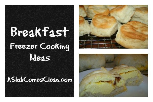 Breakfast Freezer Cooking Ideas at ASlobComesClean.com