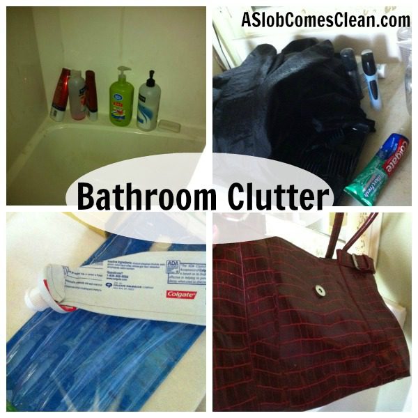 Clutter in the Bathroom at ASlobComesClean.com