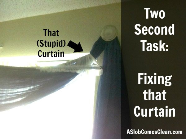 Fixing that (Stupid) Curtain at ASlobComesClean.com