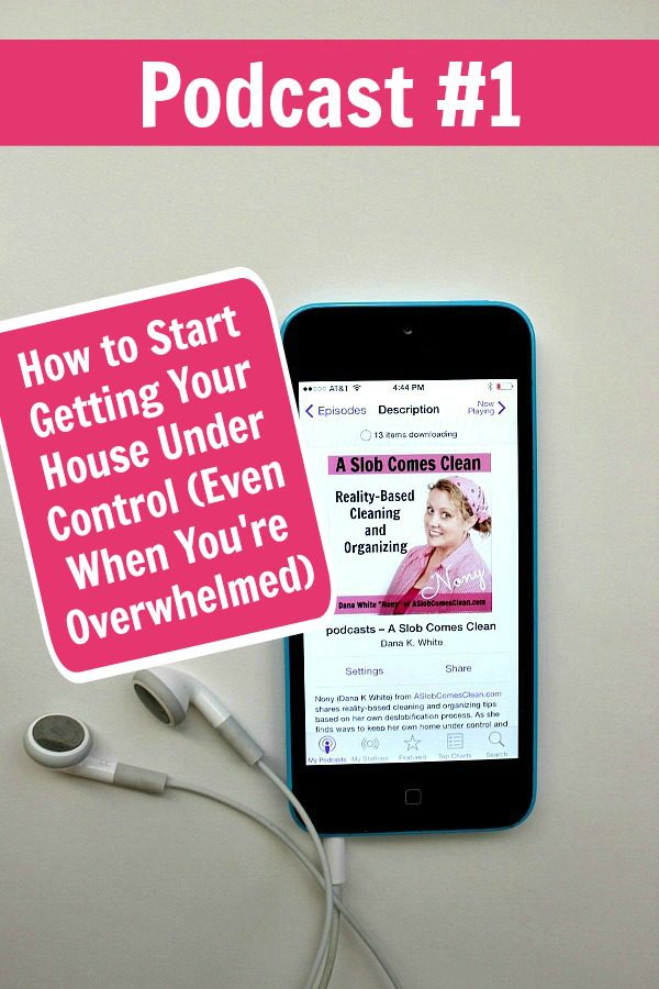 How to Start Getting Your House Under Control (Even When You're Overwhelmed) at ASlobComesClean.com pin